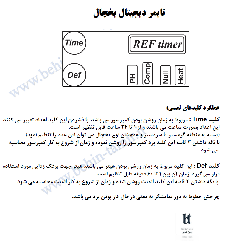 تایمر دیفراست یخچال